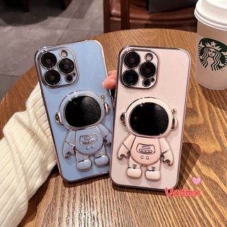 เคสโทรศัพท์มือถือ ลายนักบินอวกาศ พร้อมขาตั้ง หรูหรา สําหรับ Vivo X70 X60 Pro Y91C Y91 Y95 V5 Plus Y51 Y31 2020