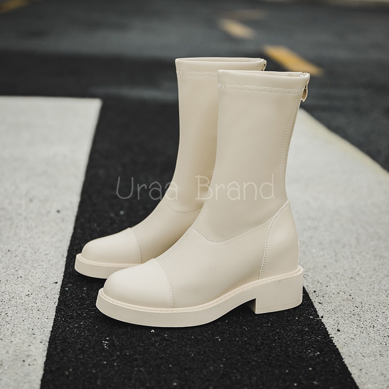 37-40 ดำ/ครีม (พร้อมส่ง) รองเท้าบูท บูทสั้น กันน้ำ กันหิมะ ลุยสกี รุ่น Airin Boots