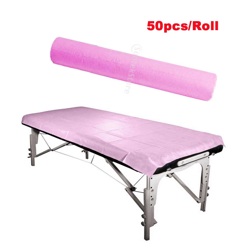 [SIMHOA] 50 ชิ้น NonWoven Wax Bed Roll Sheet Massage Table Cover