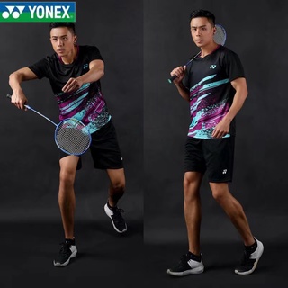 Yonex ฤดูร้อน ผู้ชายและผู้หญิง เดียวกัน ลําลอง วิ่ง กีฬา เสื้อเดียว แห้งเร็ว แบดมินตัน ปิงปอง เสื้อแข่งขัน ฝึกอบรม เสื้อผ้า