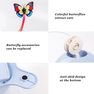 [🚚 พร้อมส่ง] ของเล่นแมวผีเสื้อ Electric Butterfly Cat Toy ผีเสื้อหมุนอัตโนมัติ