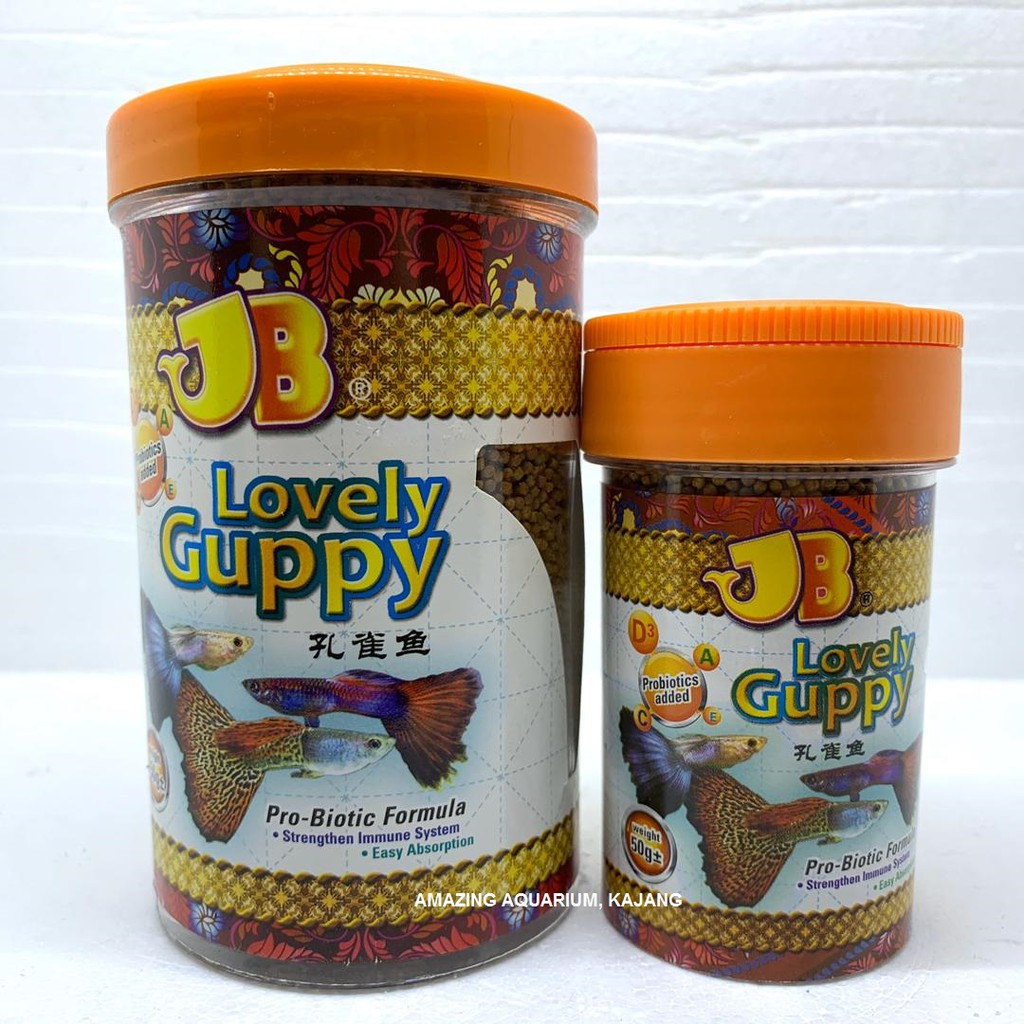 JB LOVELY GUPPY 50G & 150G อาหารปลาลอยน้ํา | มาคานะ IKAN GUPPY