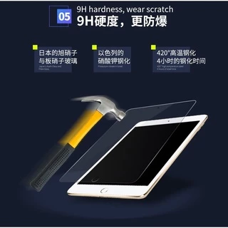 ฟิล์มกระจกไอแพด Air7/6/5/4/3/2/1, Gen11/10/9/8/7/6/5, Mini7/6/5/4, แบบใส ไอแพด Gen10/11(A16)/Air11