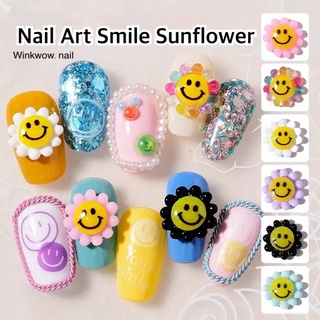 🌞เรซิ่นทานตะวันหน้ายิ้ม nail art smile sunflower cartoon