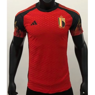 เสื้อกีฬาแขนสั้น ลายทีมชาติฟุตบอล Belgium Player Version 2022 ชุดเหย้า สําหรับผู้ชาย