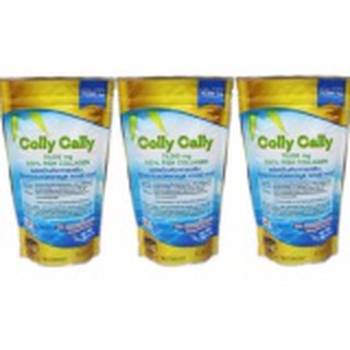 Colly Cally คอลลาเจนแท้ชนิดแกรนูล 75,000 mg. Fish Collagen 100%( 3 ถุง )