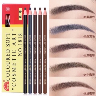 ดินสอเขียนคิ้วดึงเชือก Coloured Soft Cosmetic Art Eyebrow Pencilมี3สี,12ขิ้น99บาท พร้อมส่งค่ะ