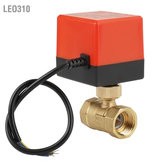 Leo310 Dc 12V G3/4" Dn20 วาล์วไฟฟ้าทองเหลือง 2 ทาง สําหรับควบคุมการไหล