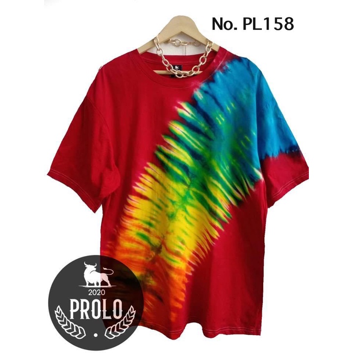 เสื้อมัดย้อมแดงผ้าCottonแท้100%