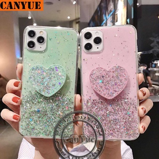 Huawei Y5p Y6p Y7p Y8s 2020 Y9s Y6s 2019 Bling Glitter Star Silicone Case Luxury Foil Powder Soft Cover Crystal Protective Flexible Shine Phone Casing for Huawei Y 6P 7P 5P 8S 2020 Y 9s 6s (2019) HuaweiY6p HuaweiY7p HuaweiY6s Y5p heart Airbag Stand