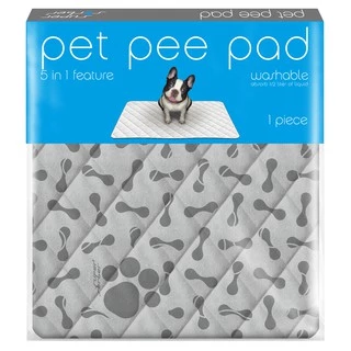 แผ่นรองซับสัตว์เลี้ยงซักได้ PetPeePadเพ็ทพีแพด สีเทา ใช้ปูรองกรงปูรองถาดอาหาร ฝึกขับถ่ายซับฉี่กันซึม