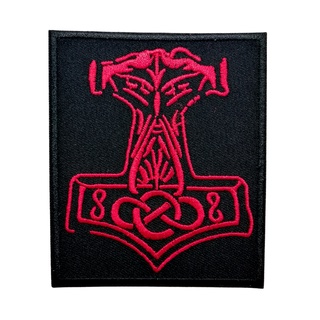 Amon Amarth ตัวรีดติดเสื้อ อาร์มรีด อาร์มปัก หมวก กระเป๋า แจ๊คเก็ตยีนส์ Hipster Embroidered Iron on Patch  DIY