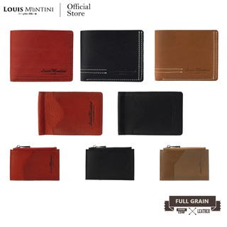 Louis Montini (Full-Grain) กระเป๋าใส่เหรียญ หนังวัว ฟลูเกรน (หนังที่คุณภาพดีที่สุด) Men wallet TTM096