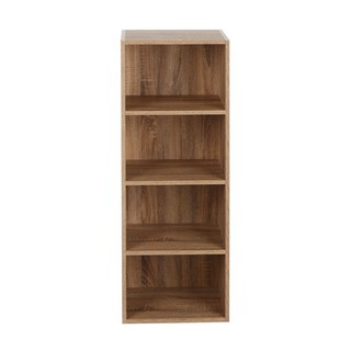 Storage cabinet SHELF 4 LEVEL BROWNY SOLID/OAK Multipurpose furniture Home &amp; Furniture ตู้เก็บของ ตู้เตี้ยโล่ง 4 ชั้น FU