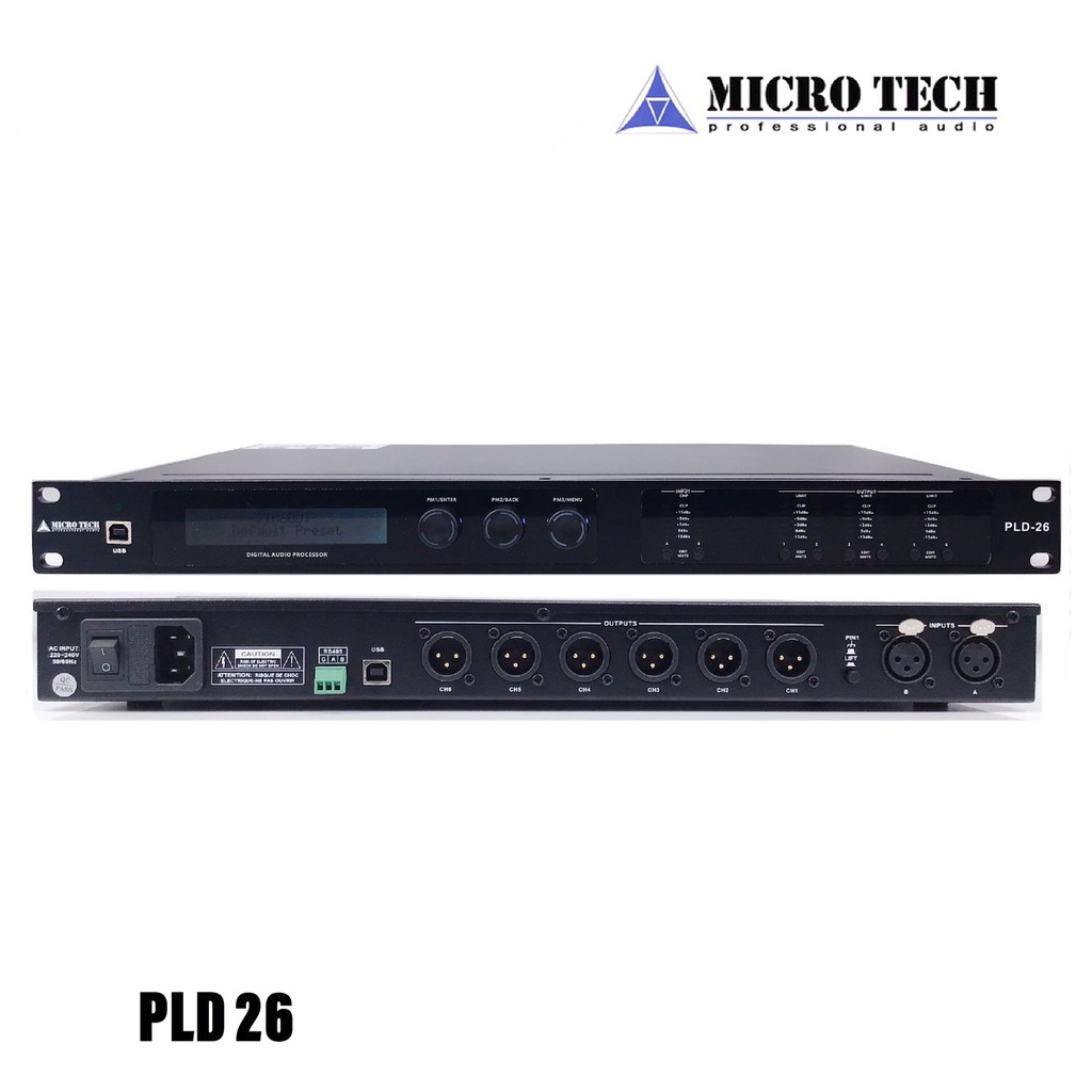 MICROTECH PLD-26 ดิจตอลสเป็กเกอร์ โปรเซสเซอร์ 2 Input 6 Output ( สินค้าใหม่แกะกล่อง )