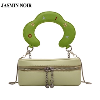 Jasmin NOIR กระเป๋าถือ กระเป๋าสะพายไหล่ สะพายข้าง หนัง PU พร้อมสายโซ่คล้อง สําหรับสตรี