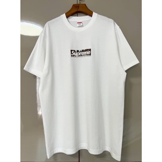 SUPREME MILAN GRAZIE BOX LOGO T-SHIRT IN WHITE เสื้อยืดคอกลมแขนสั้น แบรนด์สุพรีม limited edition สีขาว พิมพ์ตัวหนังสือ