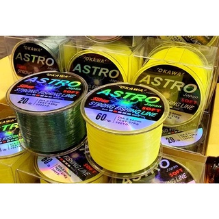 สายเอ็น OKAWA  ASTRO  1/4  ม้วนใหญ่ สุดคุ้ม มีสีเขียว และเหลือง