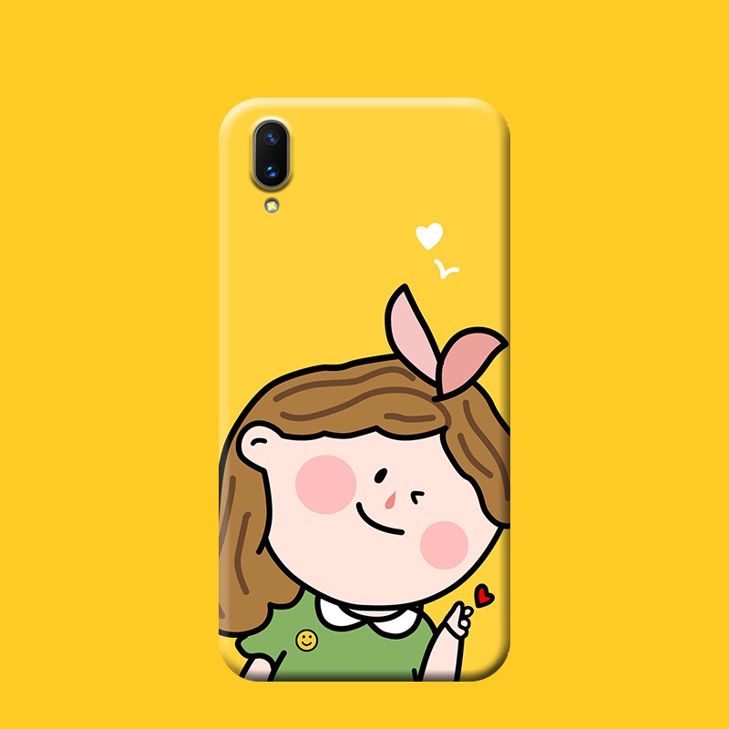 สีแดงสุทธิญี่ปุ่นและเกาหลีใต้การ์ตูนน่ารักกว่าหัวใจเด็กชายและเด็กหญิง vivox7 บวก x9s ฝาครอบป้องกันบว