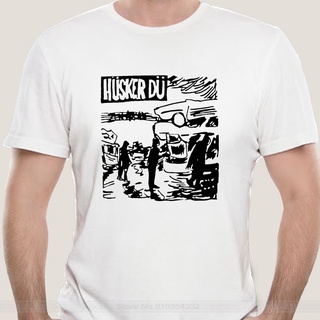 เสื้อยืด ผ้าฝ้าย พิมพ์ลาย Husker Du maglietta grigia disegno Hardcore สไตล์พังก์ร็อค แฟชั่นสําหรับผู้ชายS-5XL