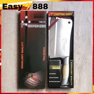 มีดปังตอ มีด​อีโต้​ มีดทำครัว มีดสับกระดูก ตราแรด rhino brand 776 มีดสแตนเลส