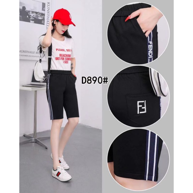 Dollydell store กางเกงวอร์ม​ 3 ส่วน  T-Shirtnista​