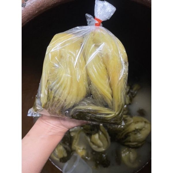 สินค้าพร้อมส่ง 500 กรัม ผักกาดดองเปรี้ยว น้ำซาวข้าว (สูตรโบราณ) แจ้งลูกค้าเก่าและใหม่
