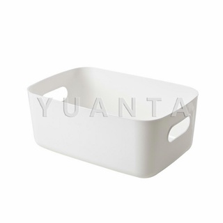 YUANTA กล่องพลาสติก ""สไตล์ยุโรป"" ตะกร้าเก็บของพลาส กล่องขนาดเล็ก ตะกร้า Storage Box