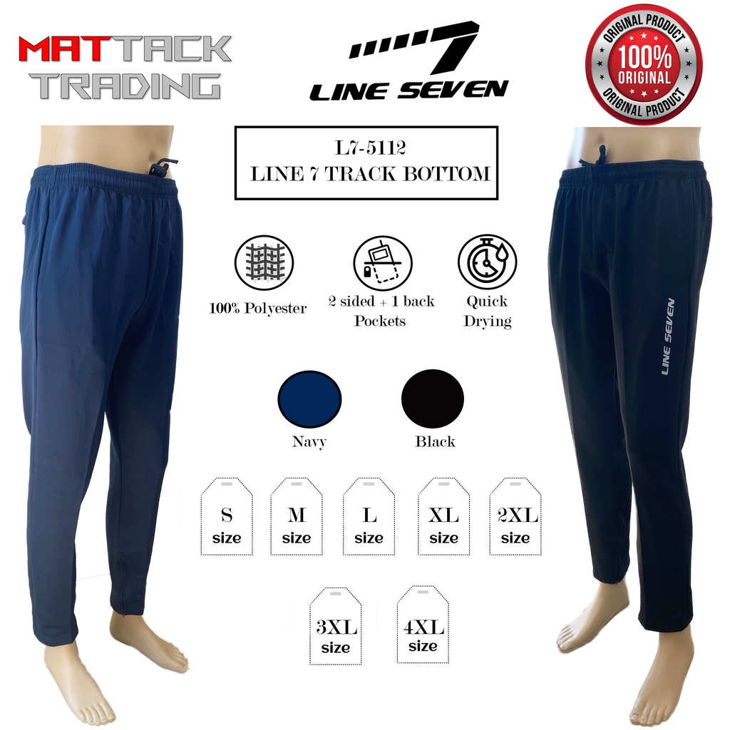 HOT RESTOCK LINE 7 TRACKPANTS EXTRA SIZE LINE 7 SELUAR SUKANG ขนาด BESAR [L7-5112]