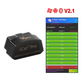 Vgate iCar pro เครื่องอ่านโค้ดบลูทูธ 3.0 4.0 WiFi Android PC IOS รองรับโหมดปลุกอัตโนมัติ Elm327 V2.1 OBDII