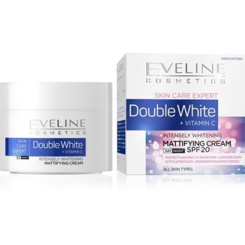 Eveline Cosmetics Skin Care Expert Double White Mattfying Day&Night SPF 20