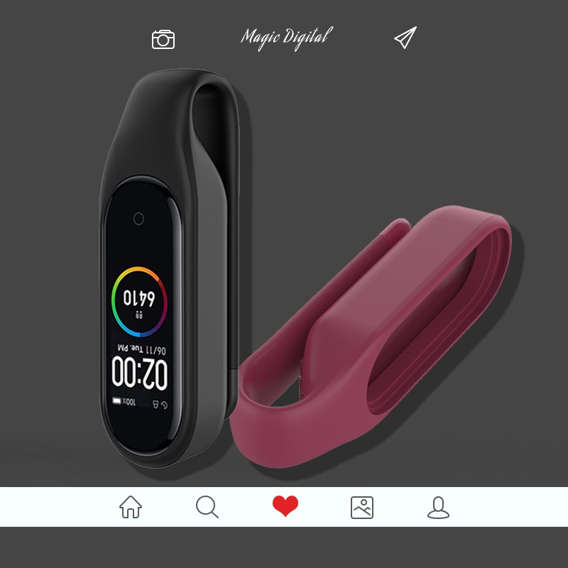 เหมาะสําหรับ Xiaomi Mi Band 10/9/8/7/7nfc/6/6nfc/5/5nfc/4/4nfc/3/3nfc Universal Clip Silicone Xiaomi
