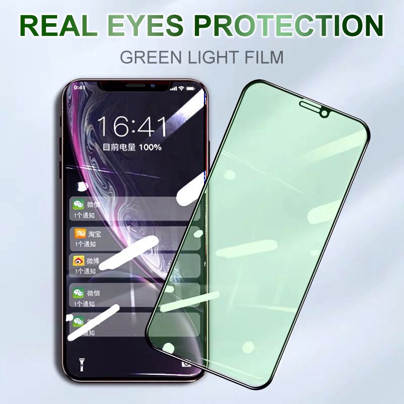 Vivo V23e V21 V21e V20 Se V9 V11 V11i V15 S1 Pro T1 5G T1x Y76 Y21t 9D HD Green Light Clearกระจกนิรภ