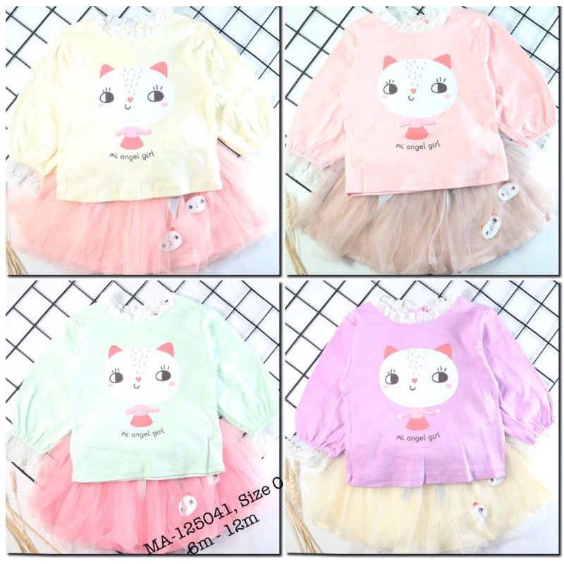 Mi Angel baby Dress ทุกขนาดจริงสําหรับ 0 ~ 18 เดือน / เสื้อผ้าเด็กแบรนด์ / ชุดเดรสเด็ก