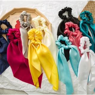 Silk Scrunchies with Long Ribbon ผ้าผูกผม รัดผม