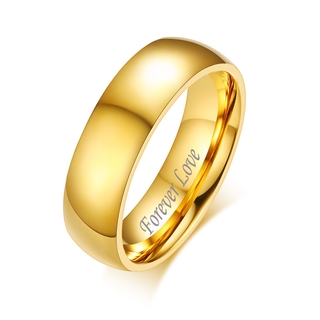 Vnox แหวนสแตนเลสแกะสลักสีทองสําหรับผู้ชายผู้หญิง