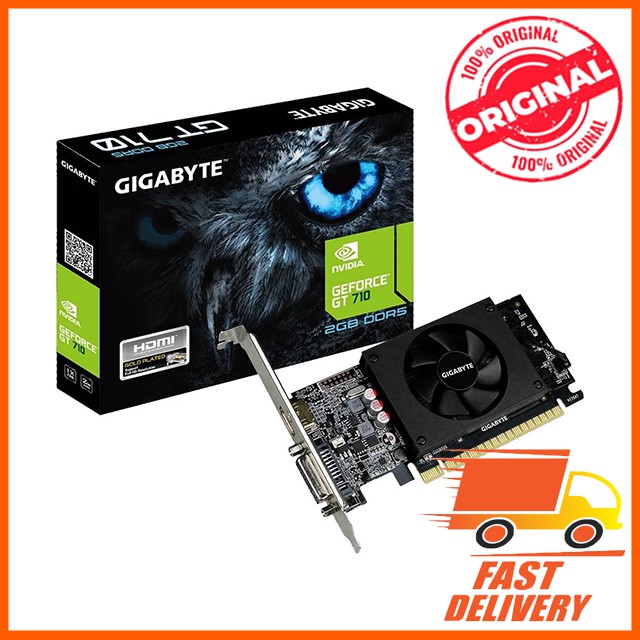 [ใช้แล้ว] GIGABYTE NVIDIA GeForce GT 710 2GB DDR5 กราฟิกการ์ด GT710 [ GV-N710D5-2GIL ]