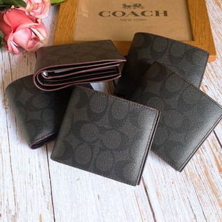 (สด-ผ่อน)🎗แท้100%  COACH COMPACT ID WALLET