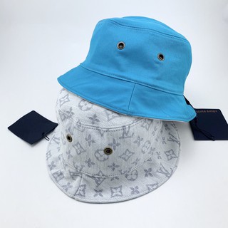 LOUIS VUITTON MONOGRAM REVERSIBLE DENIM BUCKET HAT หมวกบักเก็ต หลุยส์วิตตอง ลายโมโนแกรม | Shopee ...