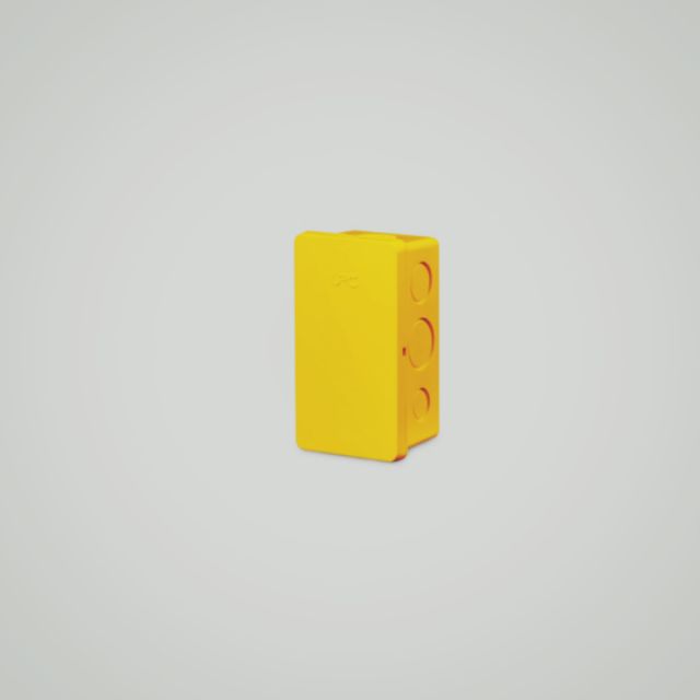 กล่องพักสาย ขนาด 2×4  Yellow