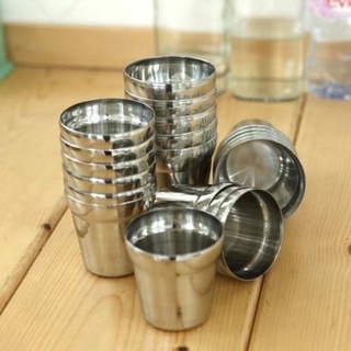 เเก้วน้ำดื่มแสตนเลสสไตล์เกาหลี Stainless Korean Water Cup 스텐컵