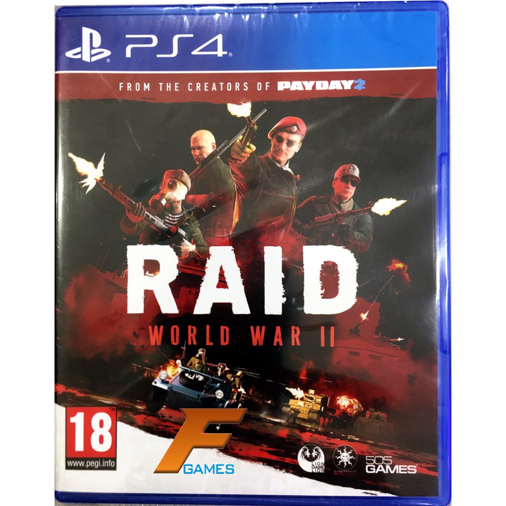 PS4 Raid World War II ( Zone 2 / EU )( English ) แผ่นเกมส์ ของแท้ มือ1 มือหนึ่ง ของใหม่ ในซีล