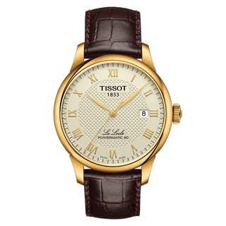 Tissot Le Locle Powermatic 80 ทิสโซต์ เลอ โลค ออโต้ สีงาช้าง ทอง น้ำตาล T0064073626300 นาฬิกาผู้ชาย