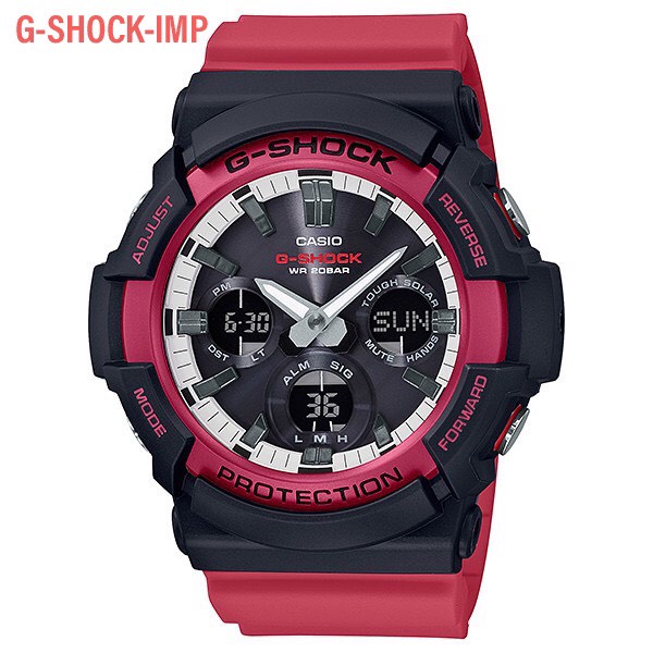 นาฬิกา G-Shock รุ่น GAS-100RB-1A แดงดำ  ของแท้ ประกัน Cmg 1ปี Tough Solar