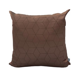 หมอนอิง H&amp;L STYLE HEX 18x18 นิ้ว สีน้ำตาล หมอนอิงและเบาะ CUSHION H&amp;L STYLE HEX 18X18" BROWN