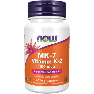 NOW Foods, MK-7 Vitamin K-2, 100 mcg, 60 Veg Capsules