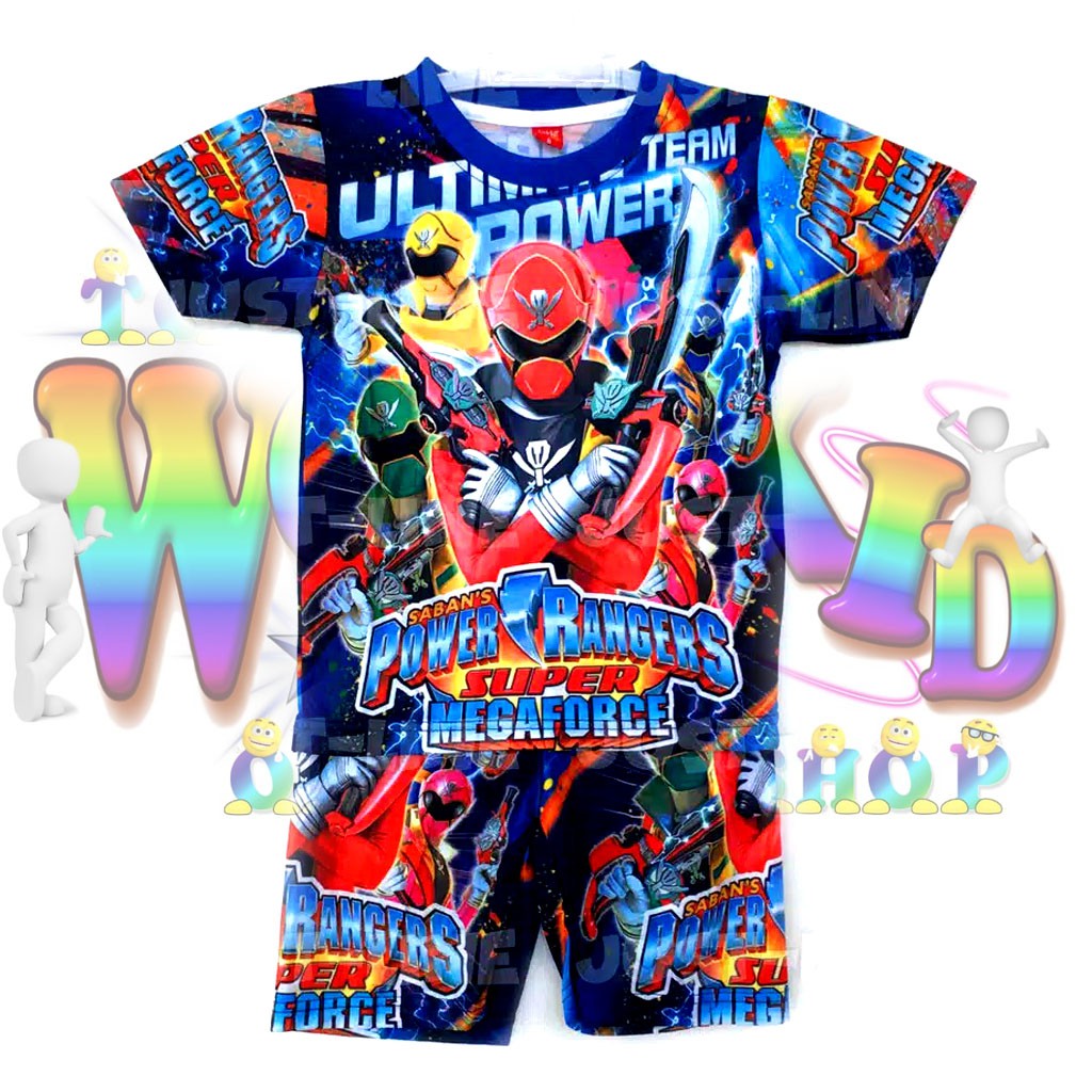 ชุดเสื้อผ้าเด็กพิมพ์ลาย Power Rangers - world_kids.th - ThaiPick