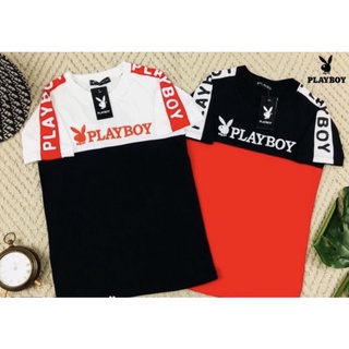 🔥พร้อมส่ง🔥เสื้อยืดเพลบอย เสื้อเพลบอย Playboy เสื้อยืดงานปัก ป้ายห้อย