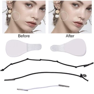 ST 40 ชิ้นคอบางสายใบหน้าที่มองไม่เห็น V-Shape Anti-Wrinkle สติกเกอร์ Lift Up Tape