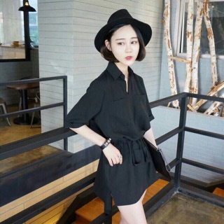 เสื้อเชิต หน้าสั้นหลังยาว ผูกเอว